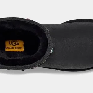 UGG GALLERY DEPT CLASSIC SHORT BLACK LEATHER BOOT M8 / W9 GALLERY DEPT. UGG CLASSIC SHORT | BLACK LEATHER main image 2